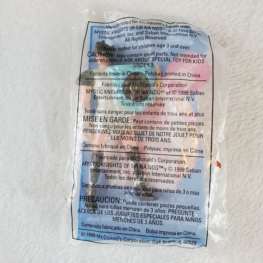 1999 McDonald's Happy Meal Knights Action Figure with Spinning Shield New opene